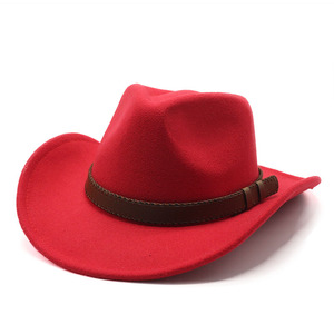 Unisex Olive Green Wool Cowboy <b>Hat</b> with Brown Leather <b>Band</b> 56-58cm Head Circumference for Outdoor Spring Autumn Use 2026 - Product Image 3