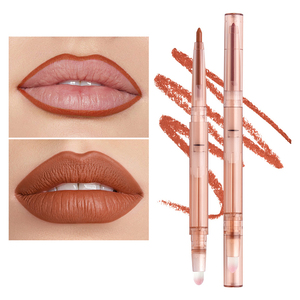 2 in 1 <b>Lip</b> Liner Pencil Private Label with Brush Waterproof Long Lasting Matte Smooth <b>Lip</b> Makeup 5 Colors Available - Product Image 1