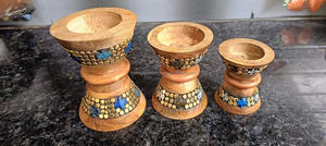 Quemador de Incienso de Madera de Sándalo Hecho a Mano con Incrustaciones de Mármol e Inserto Metálico, Uso Aromático para Todas las Estaciones - Product Image 5