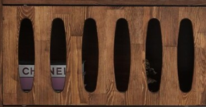 Mueble de TV con puerta corredera, estilo moderno, venta al por mayor de fábrica, consola de TV de madera de mediados de siglo con puerta corredera de corte ovalado - Product Image 2