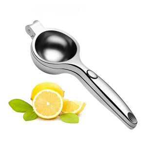 Exprimidor de limones de acero inoxidable, exprimidor manual compacto para hacer zumo de limón, lima y naranja pequeña - Product Image 6