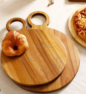 Tabla de cortar de madera hecha a mano para Fresno, tabla de cortar de cocina de madera dura Natural, bandeja rústica para servir queso, frutas, pan - Product Image 4