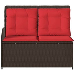 Banco de Jardín de Ratán Sintético Marrón, Elegante Banco de Patio para Exteriores - Product Image 4