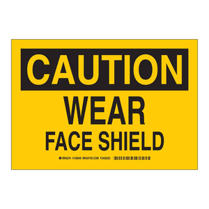 Señal de Precaución: Protegerse con Protector Facial, Señal de Seguridad de Alta Visibilidad para Laboratorio y Lugar de Trabajo - Product Image 3