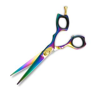 Tijeras Quirúrgicas Profesionales Morje para Cabello, Acero Inoxidable, Hoja Afilada, para Diestros, Mango Largo, Acabado Arcoíris, 28 Dientes - Product Image 5
