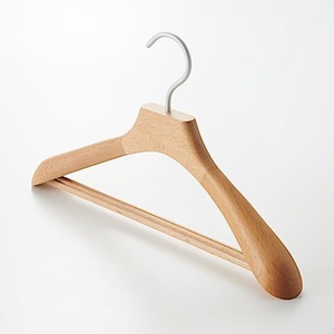 Wooden Clothing Hangers With Stainless Steel Hooks Non-Slip <b>Coat</b> Suit Organizer For Closet Minimalist Design - Product Image 2