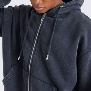 Sudadera con Capucha de Invierno de Alta Calidad con Lavado Ácido Personalizado, Forro Polar de Spandex/Poliéster, Gruesa, Ecológica, de Secado Rápido, con Hombros Caídos y Diseño Digital - Product Image 3