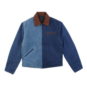 Mens Heavy <b>Canvas</b> Workwear <b>Jacket</b> With Screen Printing Cotton <b>Canvas</b> <b>Work</b> <b>Jacket</b> With Front Metal Zipper - Product Image 1