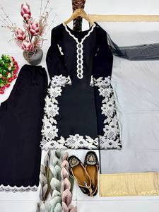 Ensemble de costume palazzo TENNYC Designer Heavy Top - Style fête, toutes saisons, mariage/occasions décontractées - Product Image 4