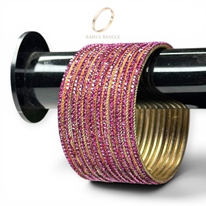 Brazaletes de Lujo con Cristales y Rubíes Rosados de Alta Calidad para Mujer, Acero Inoxidable Antideslustre, Precio al por Mayor - Product Image 5