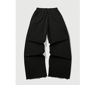ODM OEM Men’s Rhinestone Sweatpants <b>Rainbow</b> Spray Raw Edge Straight Leg Hip Hop Streetwear Jogger Pants Custom <b>Trousers</b> - Product Image 5