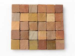 Pavés en pierre de grès naturelle, blocs de pavés polis, allée extérieure, carrelage paysager - Product Image 1