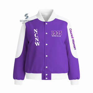 Chaqueta de Carreras de Sarga de Algodón NCNW Sorority para Mujer, Chaqueta Universitaria de Béisbol para Deportes de Motor, Chaqueta de Carreras de Alta Velocidad para Motociclistas - Product Image 1