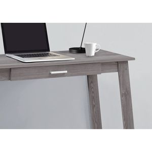 Scrivania Moderna Contemporanea per Ufficio Domestico con Cassetti Portaoggetti, Laminato Grigio per Lavoro con Laptop - Product Image 4