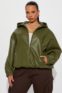 Nouvelle veste en polyester pour femmes de style européen, grande taille, courte, ajustée, manches longues, unie, teinte unie, tricotée, imperméable, respirante - Product Image 4