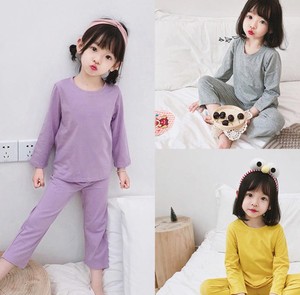 Ensemble de pyjamas pour filles, manches longues, rose, vêtements de nuit en coton pour enfants - Product Image 4