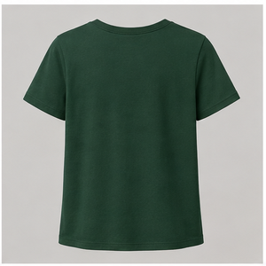 เสื้อยืดคอกลมแขนสั้นสีเขียวป่าสำหรับผู้หญิง รุ่น WTS-0010 - Product Image 2