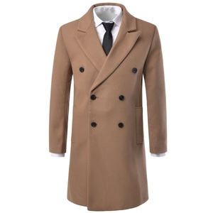 Gabardina Clásica Cruzada para Hombre, Manga Larga, con Cinturón, Cortavientos, Ligera e Impermeable para Otoño - Product Image 1