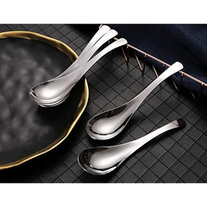 Cuchara de Sopa de Acero Inoxidable de Buena Calidad y Acabado, Diseño Artesanal Personalizado, Precios al por Mayor - Product Image 4