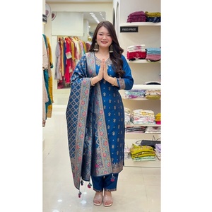 Launching New Designer Pure Banarasi Jequard Wiving <b>Top</b> With Pent & Dupatta Set Buy Direct From <b>Indian</b> Supplier - Product Image 1