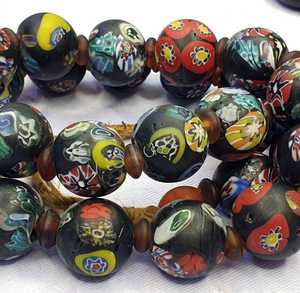 Cuentas de Vidrio con Patrones Africanos Hechas a Mano, Ghana, Nigeria, Kenia, Venta al por Mayor, Recicladas, para Manualidades, Suministros para la Fabricación de Joyería, FIRDOS - Product Image 3