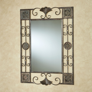 Miroir mural décoratif en fer forgé avec étiquette privée, design moderne et élégant pour la décoration murale intérieure d'un salon contemporain - Product Image 2