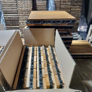 Baldosas de Madera de Acacia Cuadradas de Alta Calidad, Modernas, Impermeables, con Sistema de Bloqueo Doble, para Terraza/Piscina, 300x300 mm, Doble Color - Product Image 6