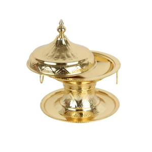 Handmade Arabic Style Brass Date Bowl With Gold And Silver Khajoor <b>Pot</b> For Ramadan Decor And Wedding Luxury Serving Use - Product Image 4