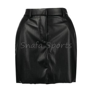 Jupe plissée en cuir PU de haute qualité, sur mesure, pour femmes, été, décontractée, sexy, grande taille, vente en gros, logo personnalisé - Product Image 3
