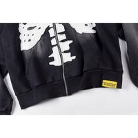 Sweat à capuche ample et décontracté pour homme, style streetwear, imprimé crâne 'That's a Awful Lot of Cough Syrup', grammage lourd 450g, vente en gros