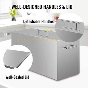 Envasadora de agua para baño de 15 cuartos de galón, estufa grande de acero inoxidable, olla enlatadora superior, 2 bastidores, enlatadora cepillada de fondo plano para 15 esterilizadores de alimentos - Product Image 5