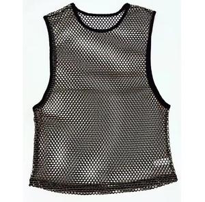 CANBELLO SPORTS Men's <b>Mesh</b> Sleeveless Tank <b>Top</b> O-Neck Solid Color Knitted Breathable Street Style Hollow Out 100% Polyester 120g - Product Image 6