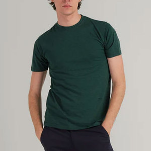 T-shirts à col rond et manches courtes 100% coton, coupe ample, anti-boulochage, broderie, marque privée - Product Image 3