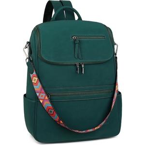 Sac à dos pour femme en cuir de chèvre véritable, grande capacité, spacieux, conçu pour le confort, le style, les voyages et les longues journées. - Product Image 5