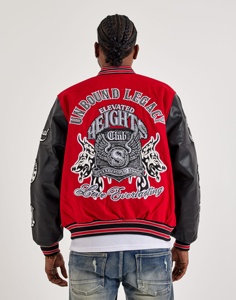 2026 Custom Printed Men's Wool <b>Varsity</b> <b>Jackets</b> Long Sleeve Baseball <b>Jacket</b> with <b>Plain</b> Blank Lettermen <b>Jacket</b> For Men - Product Image 4