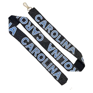 Carolina Personnalisé Or Blanc Perles De Rocaille Sac Sangles 'Hook Em Horns' Accessoire À La Mode Perlé Sac À Main Sangle - Product Image 1