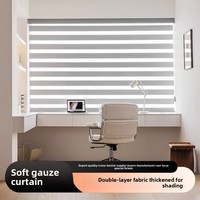 Stores zébrés électriques sans perçage, commande manuelle, usage quotidien, stores enrouleurs sans cordon, double couche de tissu, installation facile