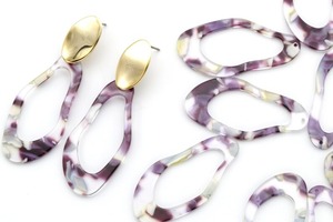 Boucles d'oreilles tendance en résine faites à la main, design élégant et durable, accessoires de mode en cristal pour les soirées, nouvelle tendance mode artisanale - Product Image 3