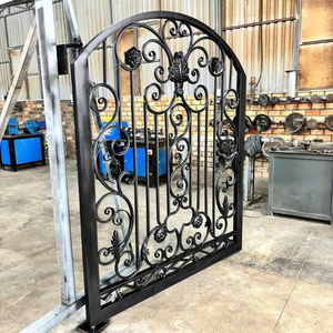 Puerta de Entrada de Hierro Forjado de Lujo con Elegantes Adornos, Tamaños Personalizados, Acabado con Recubrimiento en Polvo para Villas y Entradas de Propiedades - Product Image 5