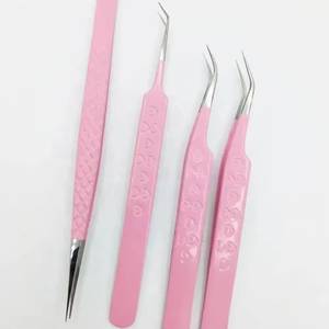 ชุดแหนบต่อขนตาสีชมพู ปลายสแตนเลสอย่างแม่นยำสำหรับการต่อขนตา - Product Image 4
