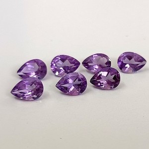 พลอยแอมเมทิสต์แอฟริกันธรรมชาติทรงหยดน้ำเจียระไนขนาด 8x12 มม. สำหรับทำเครื่องประดับ ขายส่งพลอยแอมเมทิสต์เจียระไนจำนวนมาก - Product Image 2