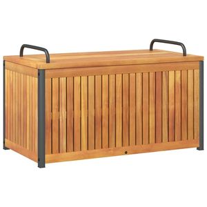 Caja de Almacenamiento de Madera Natural con Asas Negras, Solución de Almacenamiento Elegante - Product Image 2