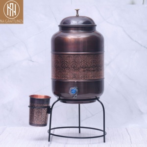 Dispensador de Agua de Cobre Ecológico NA CRAFTLINES con Grifo de Vidrio, Diseño Vintage, 5L de Gran Capacidad, para Uso Doméstico - Product Image 2