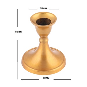 Support de bougie en aluminium plaqué or, écologique, résistant à la chaleur, pour la maison, Noël, Pâques, mariage, fête - Product Image 4