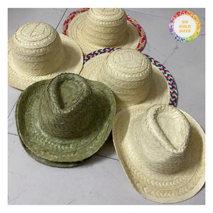 Sombrero Vaquero Vintage de Fábrica con Ala Corta de 6-9cm, Cinta Decorativa de Seagrass a Rayas, para Fiestas, Deportes, Granjeros, Turistas, Bar, Regalo, Pesca - Product Image 2