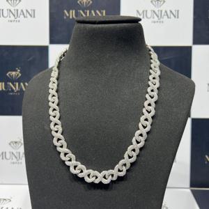 Luxury IGI Certified VVS Brilliant Cut Diamond <b>Cross</b> <b>Chain</b> Custom Tennis <b>Chain</b> Iced Hip Hop Necklace Women's Party Gold Plated - Product Image 5