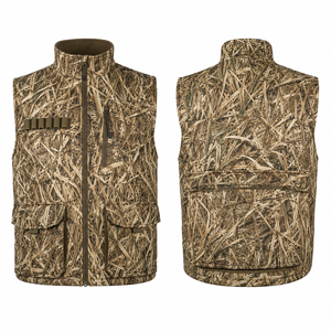 Gilet de chasse camouflage pour homme MEGAMAPLE, sans manches, en softshell respirant, polyester imprimé numérique, décontracté, pour l'extérieur, automne - Product Image 1