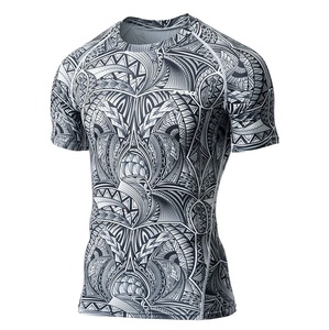 T-shirts de course pour hommes en coton, manches courtes, coupe ajustée, pour la musculation, vêtements de sport et de jogging - Product Image 1