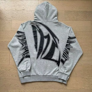 Cardigan à imprimé vieilli, sweat à capuche, ensemble décontracté short homme/femme - Product Image 6