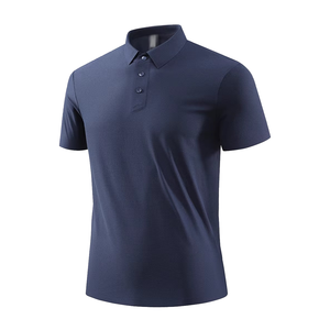 Polo à manches courtes en tricot uni pour homme, séchage rapide, vert, style décontracté, tissu polyester - Product Image 4